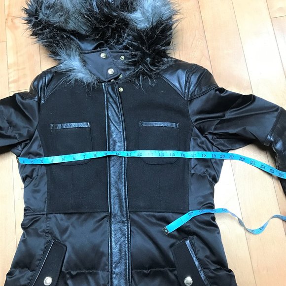 Juicy Couture down puffer with wool and lambskin detail - Picture 3 of 16